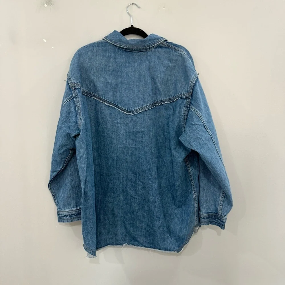 SLVRLAKE Shacket Western Overshirt Button Down in Denim